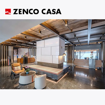 qualità  Hotel Lobby Furniture Set Includes Lounge Chairs  Stools  Coffee Table  Sofa Cushions fabbrica