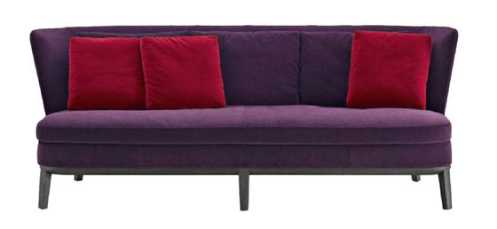 Salone rosso ISO9001 dello strato del velluto dello strato sezionale della prova della macchia di 3 Seater