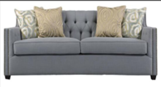 Mobilia 2 Seater Gray Upholstered Sofa dell'ingresso dell'hotel di durevolezza 220*90*85cm