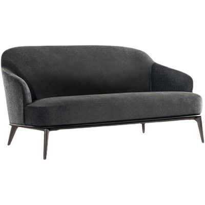 Serie resistenti del salotto del tessuto del nero della macchia del graffio le anti anneriscono ergonomicamente lo strato ricoperto