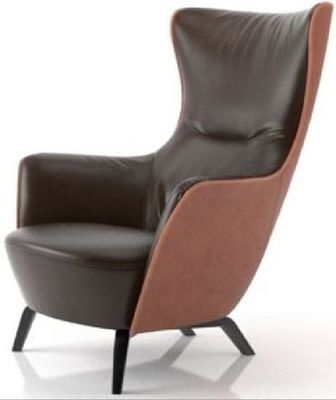 Anti alta stile alato della sedia del Recliner del cuoio di parte posteriore poltrona abrasiva
