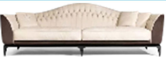 Serie ergonomica alla moda Sofa White Couch Living Room beige del salotto Wearproof