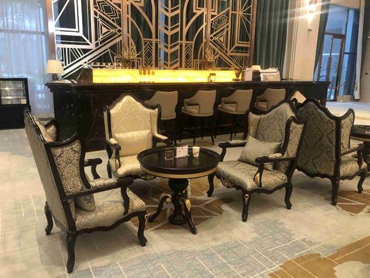 il tavolo da pranzo su ordinazione cinque stelle dell'hotel internazionale dell'hotel ha messo Sofa Set su misura impermeabile Wearproof