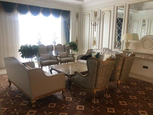 il tavolo da pranzo su ordinazione cinque stelle dell'hotel internazionale dell'hotel ha messo Sofa Set su misura impermeabile Wearproof
