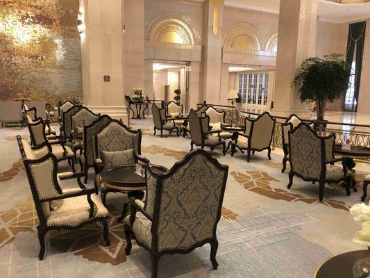 il tavolo da pranzo su ordinazione cinque stelle dell'hotel internazionale dell'hotel ha messo Sofa Set su misura impermeabile Wearproof