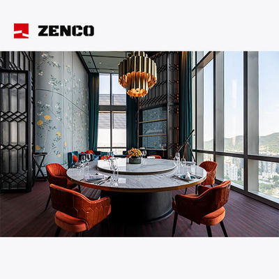 Set di mobili per hotel e ristoranti include tavolo da pranzo elettrico con sedie da pranzo corrispondenti