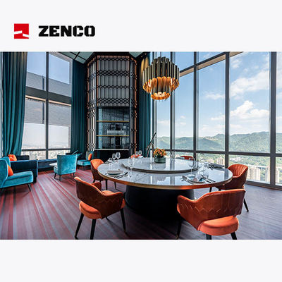 Set di mobili per hotel e ristoranti include tavolo da pranzo elettrico con sedie da pranzo corrispondenti