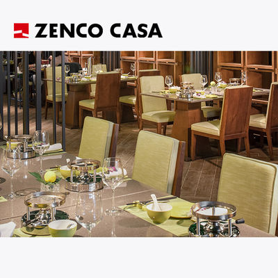 Tavola da pranzo quadrata e sedie per hotel, ristoranti e usi domestici