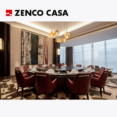 Arredamento per hotel e ristoranti di lusso leggero, compreso tavolo elettrico e sedie da pranzo in pelle