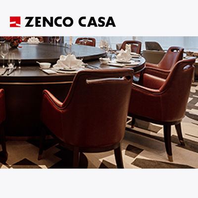Arredamento per hotel e ristoranti di lusso leggero, compreso tavolo elettrico e sedie da pranzo in pelle