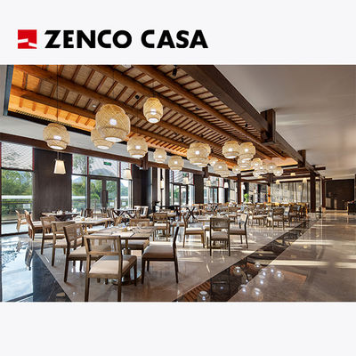 Arredamento alberghiero e ristorante con tavolo e sedie in stile moderno