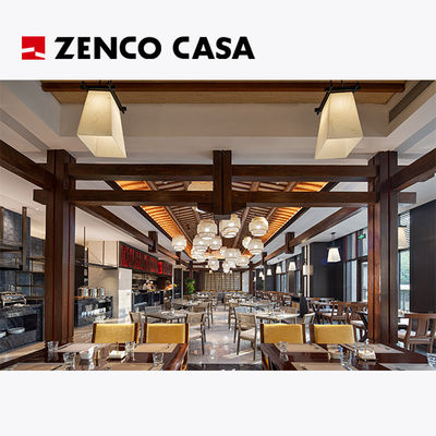 Arredamento alberghiero e ristorante con tavolo e sedie in stile moderno