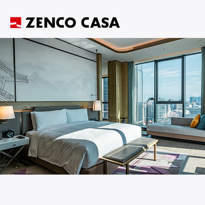 Arredamento per camere da letto di lusso con letto da re e tavolo da letto