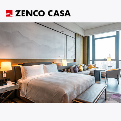 Arredamento per camere da letto di lusso con letto da re e tavolo da letto