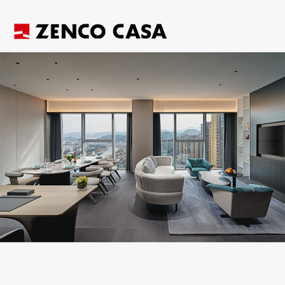 Arredamento moderno per suite d'albergo con scrivania lineare su misura