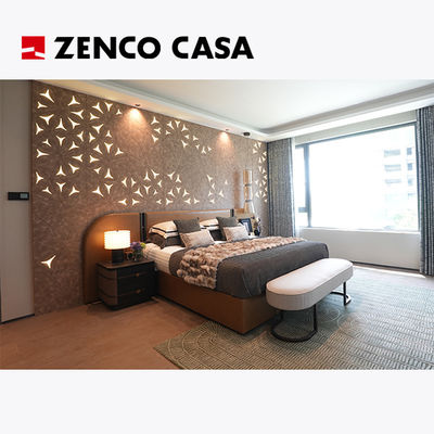 Set di mobili leggeri di lusso composto da un comodo letto matrimoniale e una testata in legno massello