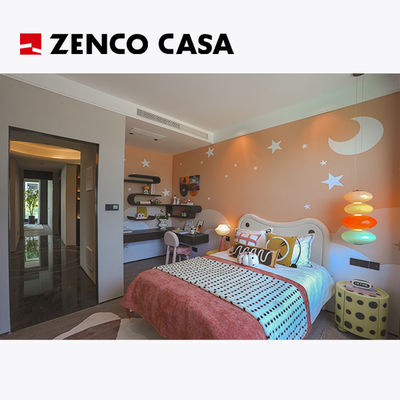 Arredamento per camera da letto contemporaneo con letto per bambini con tavolo da letto in legno massello rotondo
