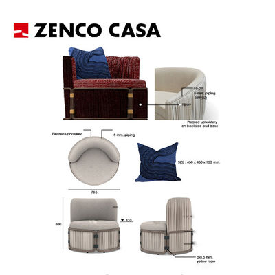 Progetto di personalizzazione di mobili per camere di hotel a cinque stelle in stile moderno e colorato