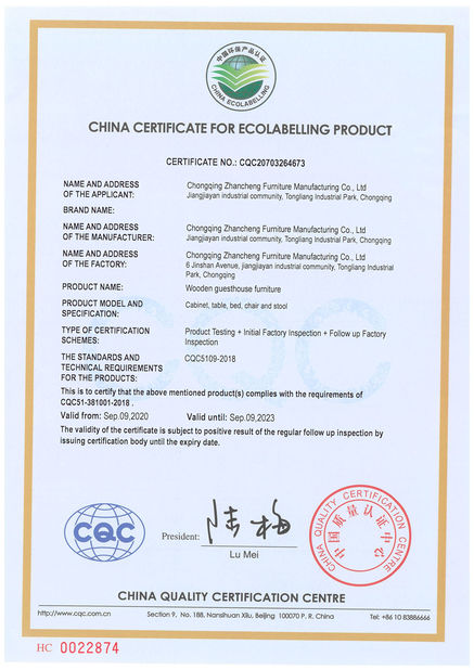 La Cina ZENCO Certificazioni